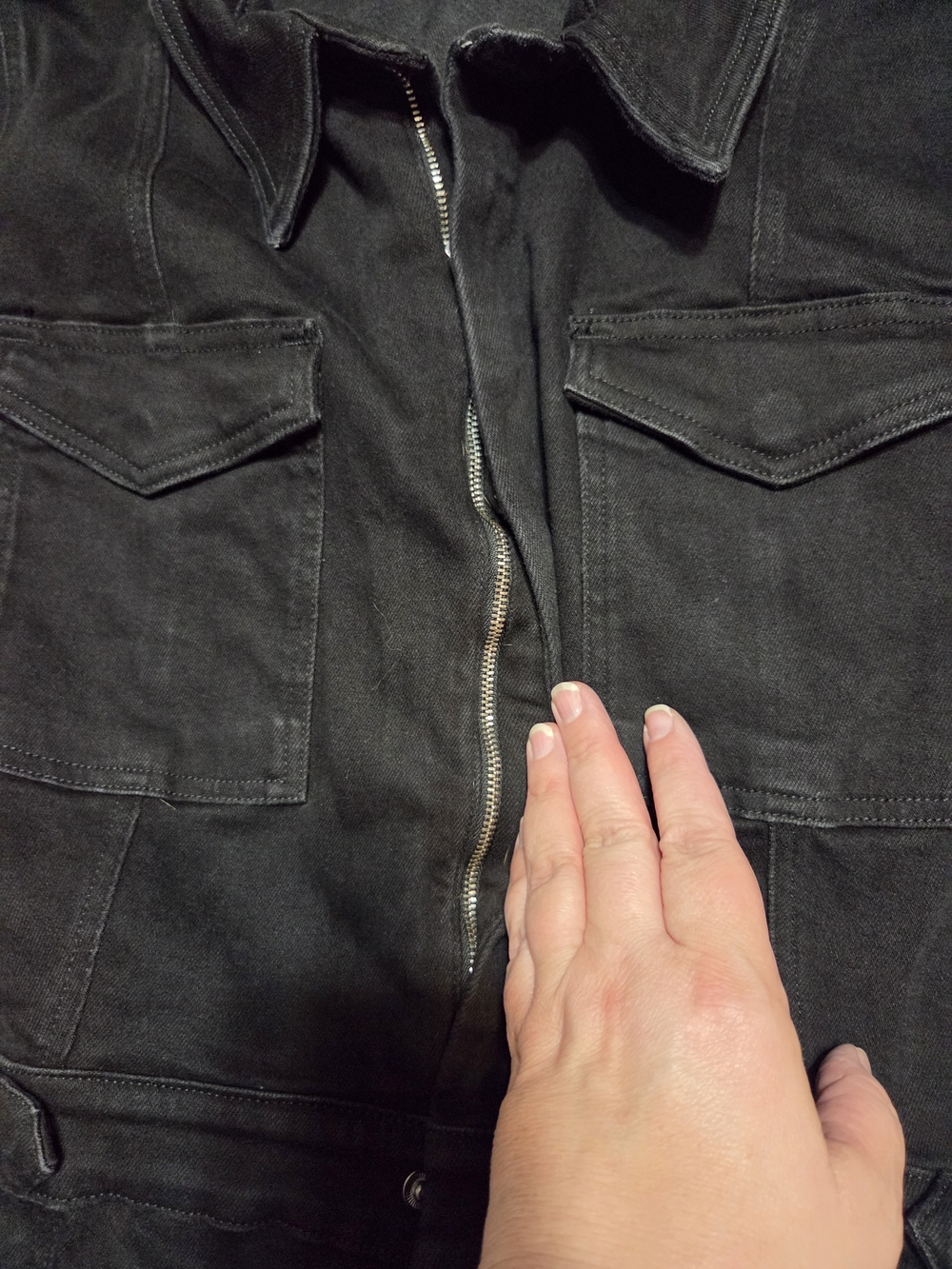 Good American Fit For Success Black Denim Jumpsuit - Size 3XL - Picture 4 of 8
